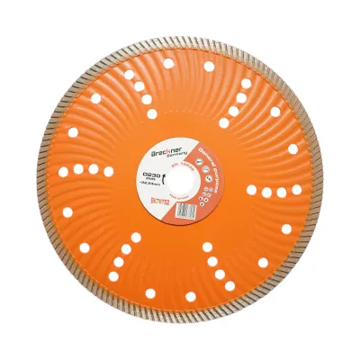 Disc diamantat turbo 230x22.23mm, segment 10mm pentru tigla, pavele, mozaic, piatra dura, marmura, granit Breckner Germany