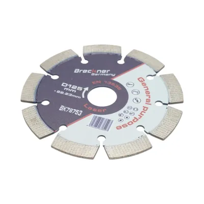 Disc diamantat segmentat 125x22.23mm, segment 12mm pentru beton, pavele, mozaic, boltari, caramida Breckner Germany - imagine 3