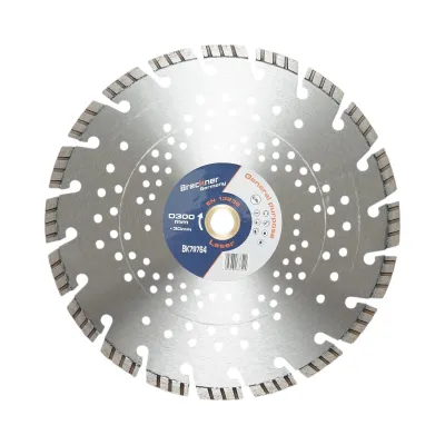 Disc diamantat turbo segmentat 300x30mm, segment 10mm pentru beton armat, pavele, boltari, piatra dura Breckner Germany