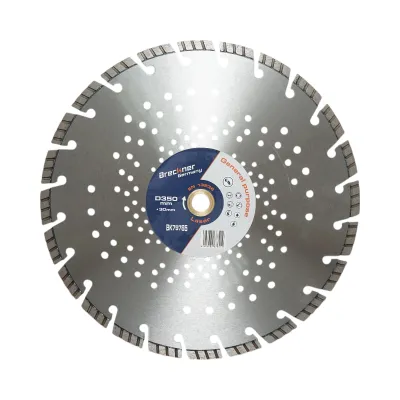 Disc diamantat turbo segmentat 350x30mm, segment 10mm pentru beton armat, pavele, boltari, piatra dura Breckner Germany	