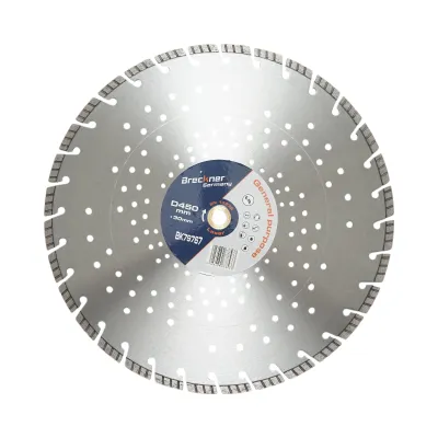 Disc diamantat turbo segmentat 450x30mm, segment 10mm pentru beton armat, pavele, boltari, piatra dura Breckner Germany