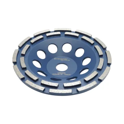 Disc diamantat segmentat tip cupa 180x22.23, dublu rand grosier, standard CONCRETE pentru slefuire beton, piatra, mozaic Breckner Germany - imagine 3