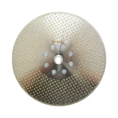 Disc diamantat electroplacat 230mm, filet M14 pentru taiere/slefuire marmura, fibra sticla, rasina, ceramica dura Breckner Germany