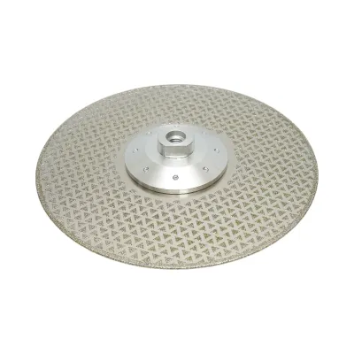Disc diamantat electroplacat 230mm, filet M14 pentru taiere/slefuire marmura, fibra sticla, rasina, ceramica dura Breckner Germany - imagine 4