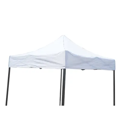 Cort pavilion pliabil 2x2m alb impermeabil, inaltime reglabila, cadru metalic Breckner Germany - imagine 4