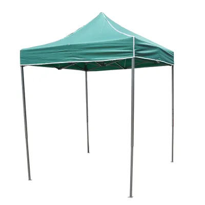 Cort pavilion pliabil 2x2m verde impermeabil, inaltime reglabila, cadru metalic Breckner Germany
