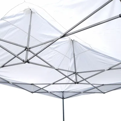 Cort pavilion pliabil 3x4.5m alb impermeabil, inaltime reglabila, cadru metalic Breckner Germany - imagine 5