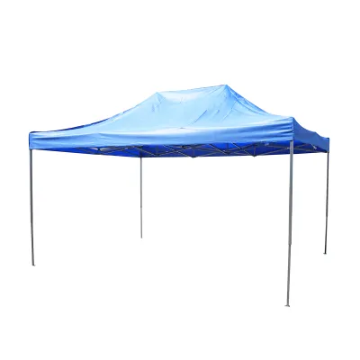 Cort pavilion pliabil 3x4.5m albastru impermeabil, inaltime reglabila, cadru metalic Breckner Germany - imagine 4