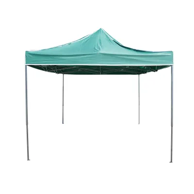 Cort pavilion pliabil 3x4.5m verde impermeabil, inaltime reglabila, cadru metalic Breckner Germany - imagine 3