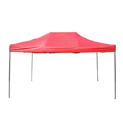 Cort pavilion pliabil 3x4.5m rosu impermeabil, inaltime reglabila, cadru metalic Breckner Germany