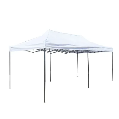 Cort pavilion pliabil 3x6m alb impermeabil, inaltime reglabila, cadru metalic Breckner Germany - imagine 4