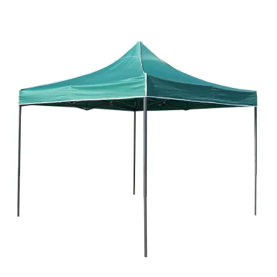 Cort pavilion pliabil 3x3m verde impermeabil, inaltime reglabila, cadru metalic Breckner Germany
