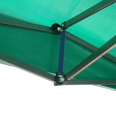 Cort pavilion pliabil 3x3m verde impermeabil, inaltime reglabila, cadru metalic Breckner Germany - imagine 5