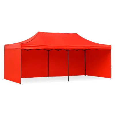 Perete lateral cort pavilion 12m rosu