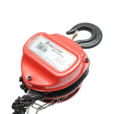 Palan manual cu lant 3m, sarcina maxima 2000kg, carlig cu siguranta 2T Breckner Germany - imagine 7
