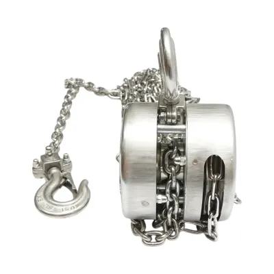 Palan manual inox cu lant 3m, sarcina maxima 500 kg, carlig cu siguranta Breckner Germany - imagine 5