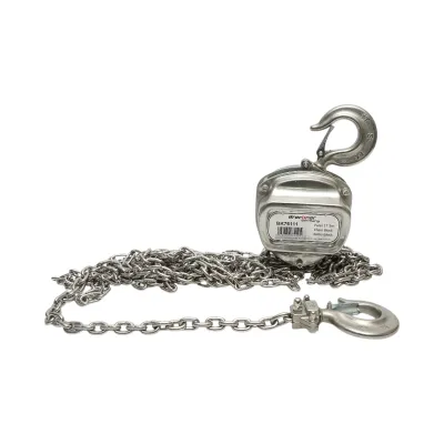 Palan manual inox cu lant 3m, sarcina maxima 1000 kg, carlig cu siguranta Breckner Germany