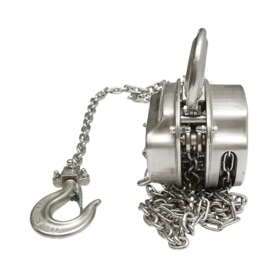 Palan manual inox cu lant 3m, sarcina maxima 1000 kg, carlig cu siguranta Breckner Germany - imagine 5
