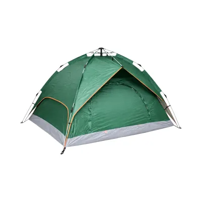 Cort camping 2 persoane verde pliabil automat pop-up 2 intrari, impermeabil cu protectie UV si plasa anti-insecte 200x200x145cm - imagine 5