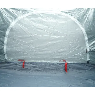 Cort camping 2 persoane verde pliabil automat pop-up 2 intrari, impermeabil cu protectie UV si plasa anti-insecte 200x200x145cm - imagine 9