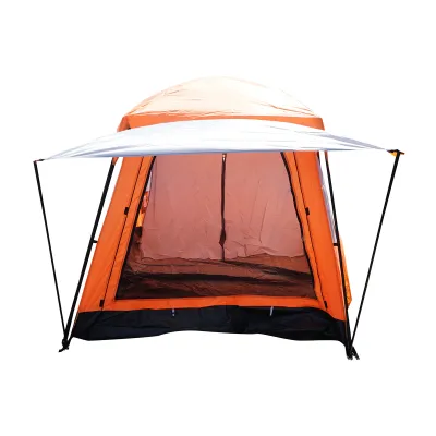 Cort camping 2-4 persoane cu terasa, impermeabil, protectie UV si plasa anti-insecte 330x210x180cm - imagine 2