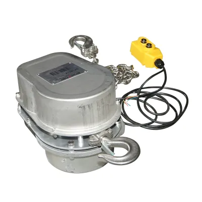 Palan electric inox 380V, 500W cu lant 3m, sarcina maxima 1000 kg, carlig cu siguranta Breckner Germany - imagine 4