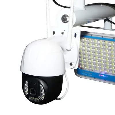 Lampa LED 300W cu panou solar 60W, baterie 14000mAh si camera supraveghere WIFI cu alarma Breckner Germany - imagine 5