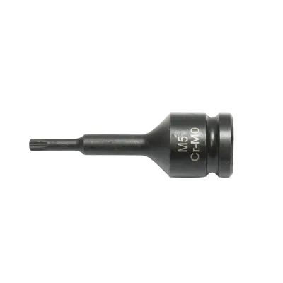Cheie tubulara de impact bit spline M5, 78mm, patrat 1/2 inch Cr-Mo - imagine 3