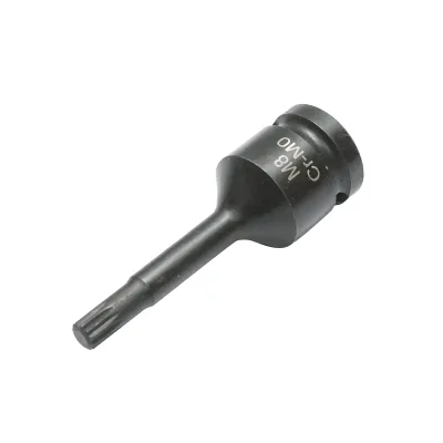 Cheie tubulara de impact bit spline M8, 78mm, patrat 1/2 inch Cr-Mo - imagine 2