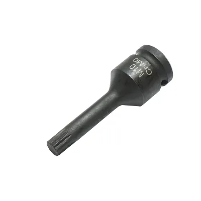 Cheie tubulara de impact bit spline M10, 78mm, patrat 1/2 inch Cr-Mo - imagine 4