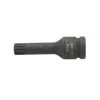 Cheie tubulara de impact bit spline M14, 78mm, patrat 1/2 inch Cr-Mo - imagine 3