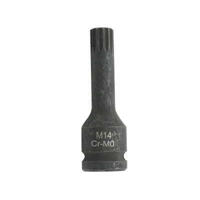 Cheie tubulara de impact bit spline M14, 78mm, patrat 1/2 inch Cr-Mo