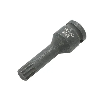 Cheie tubulara de impact bit spline M14, 78mm, patrat 1/2 inch Cr-Mo - imagine 2