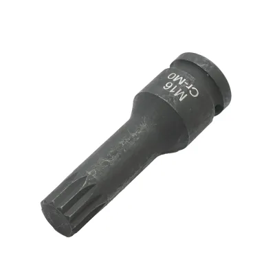 Cheie tubulara de impact bit spline M16, 78mm, patrat 1/2 inch Cr-Mo - imagine 2