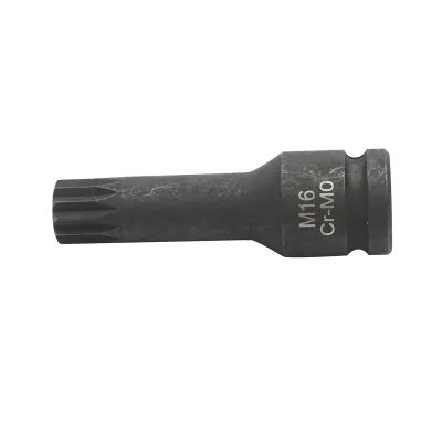 Cheie tubulara de impact bit spline M16, 78mm, patrat 1/2 inch Cr-Mo - imagine 3