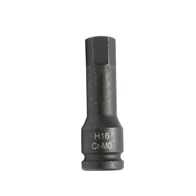 Cheie tubulara de impact bit hexagonal H16, 78mm, patrat 1/2 inch Cr-Mo