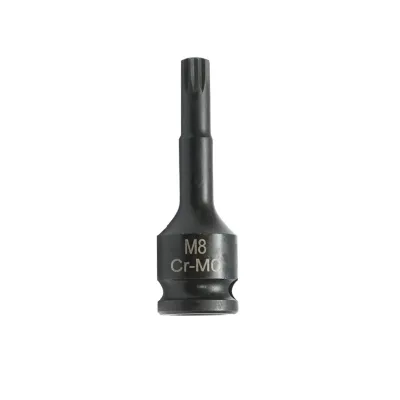 Cheie tubulara de impact bit spline M8, 60mm, patrat 3/8 inch Cr-Mo