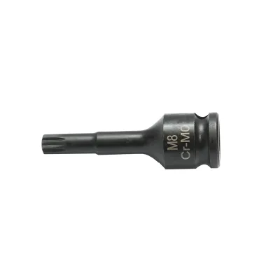 Cheie tubulara de impact bit spline M8, 60mm, patrat 3/8 inch Cr-Mo - imagine 3