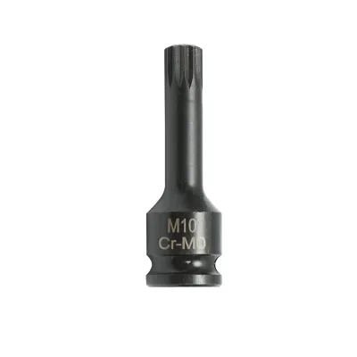 Cheie tubulara de impact bit spline M10, 60mm, patrat 3/8 inch Cr-Mo