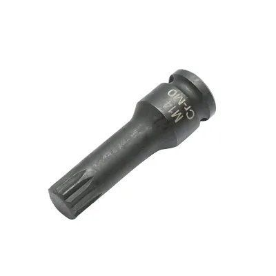 Cheie tubulara de impact bit spline M14, 60mm, patrat 3/8 inch Cr-Mo - imagine 2