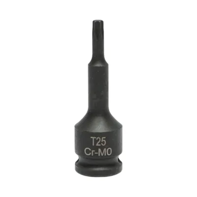 Cheie tubulara de impact bit torx T25, 60mm, patrat 3/8 inch Cr-Mo