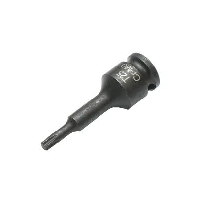 Cheie tubulara de impact bit torx T25, 60mm, patrat 3/8 inch Cr-Mo - imagine 2