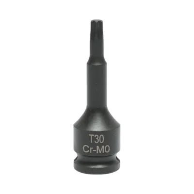 Cheie tubulara de impact bit torx T30, 60mm, patrat 3/8 inch Cr-Mo
