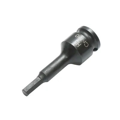 Cheie tubulara de impact bit hexagonal H5, 60mm, patrat 3/8 inch Cr-Mo - imagine 2