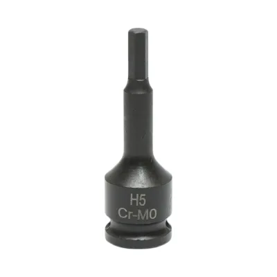 Cheie tubulara de impact bit hexagonal H5, 60mm, patrat 3/8 inch Cr-Mo