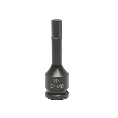 Cheie tubulara de impact bit hexagonal H7, 60mm, patrat 3/8 inch Cr-Mo
