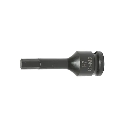 Cheie tubulara de impact bit hexagonal H7, 60mm, patrat 3/8 inch Cr-Mo - imagine 3
