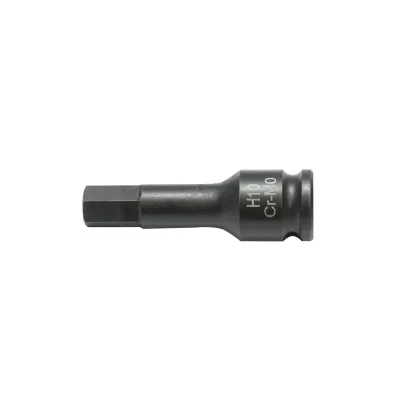 Cheie tubulara de impact bit hexagonal H10, 60mm, patrat 3/8 inch Cr-Mo - imagine 3