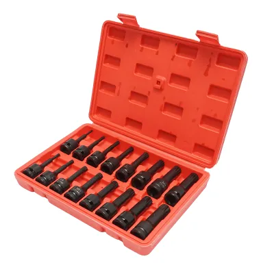 Trusa chei tubulare de impact biti spline lungi M4-M19, patrat 1/2 inch 16 piese - imagine 2