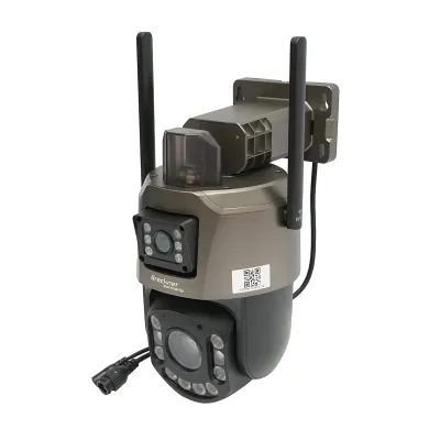 Camera de supraveghere lentila duala 6MP, WIFI P2P, rotativa 360 PTZ cu senzor de miscare, sirena, detectie umana si aplicatie iCSee - imagine 2